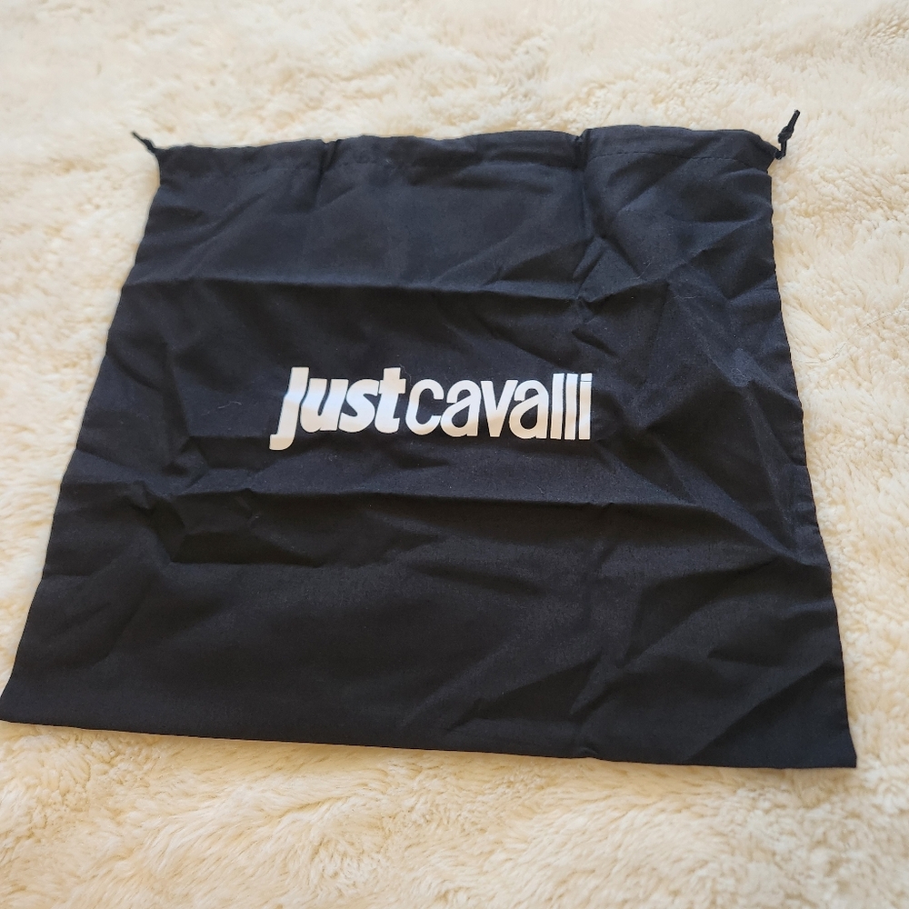 NWT Just Cavalli Black Tiger Head Plaque Vegan Leather Crossbody Bag 75RA4BA3 - Picture 11 of 16